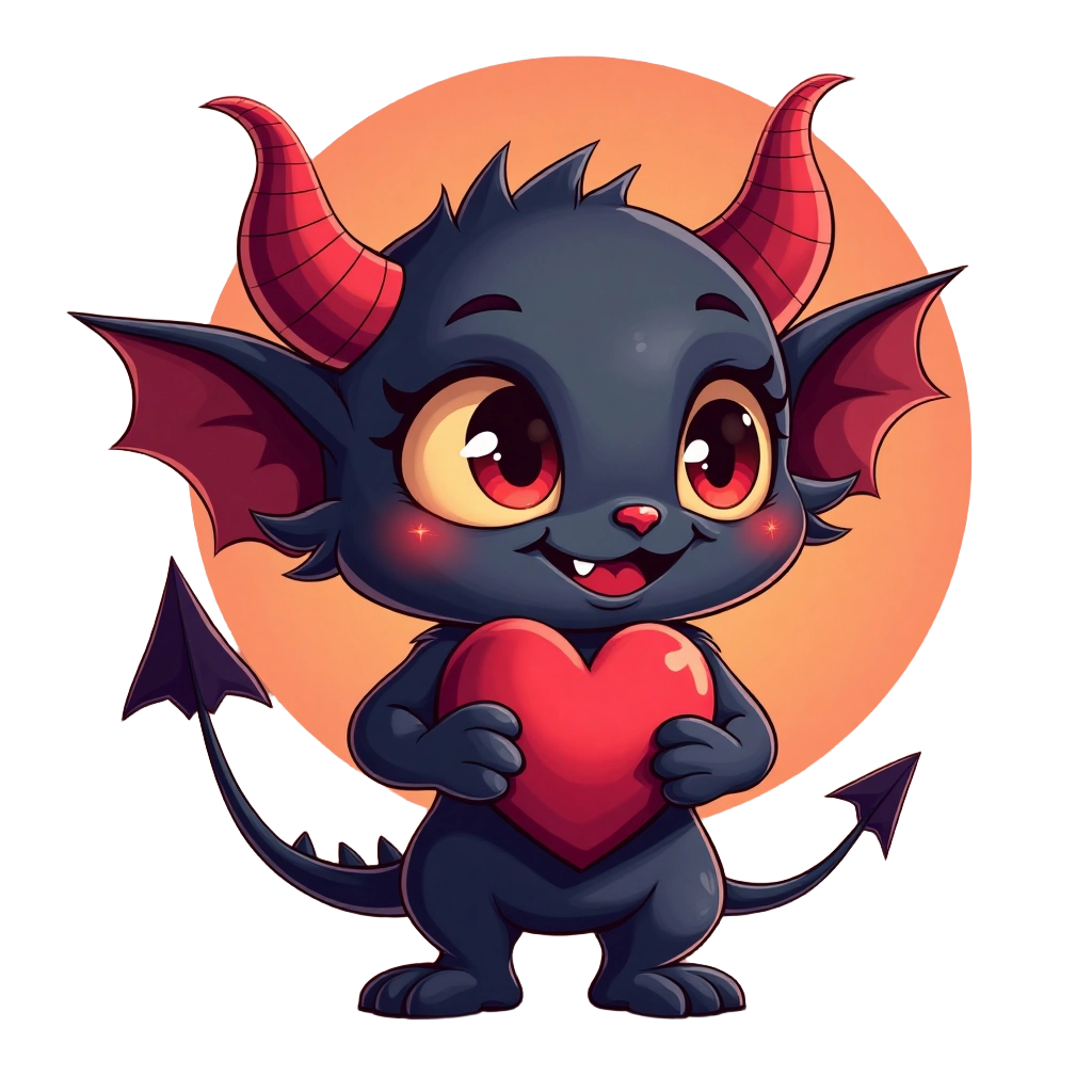 Cute Devil with Heart