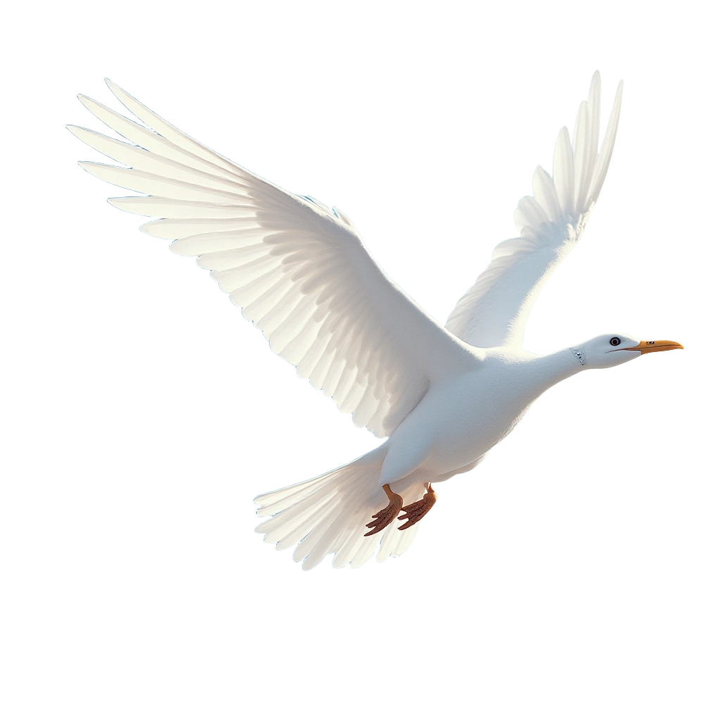 Soaring White Bird