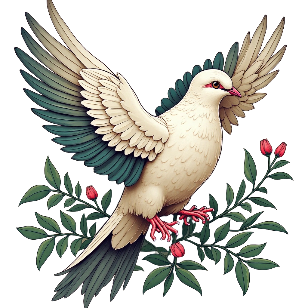 Elegant Dove in Flight