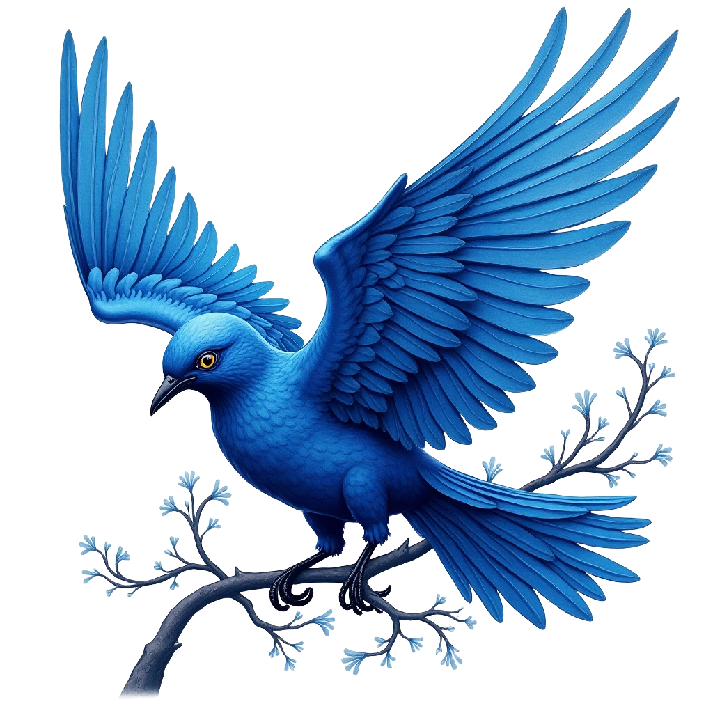 Blue Bird in Flight