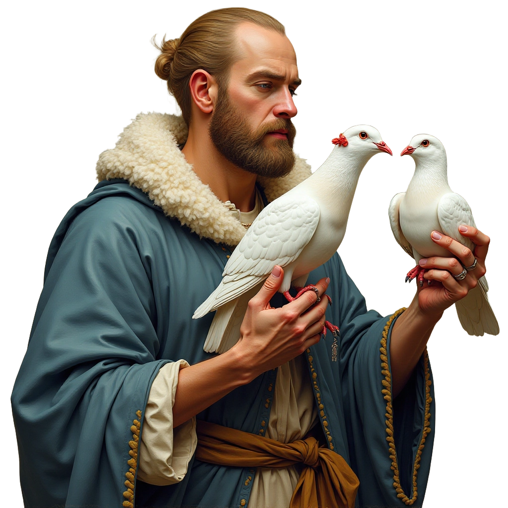 Man with Doves