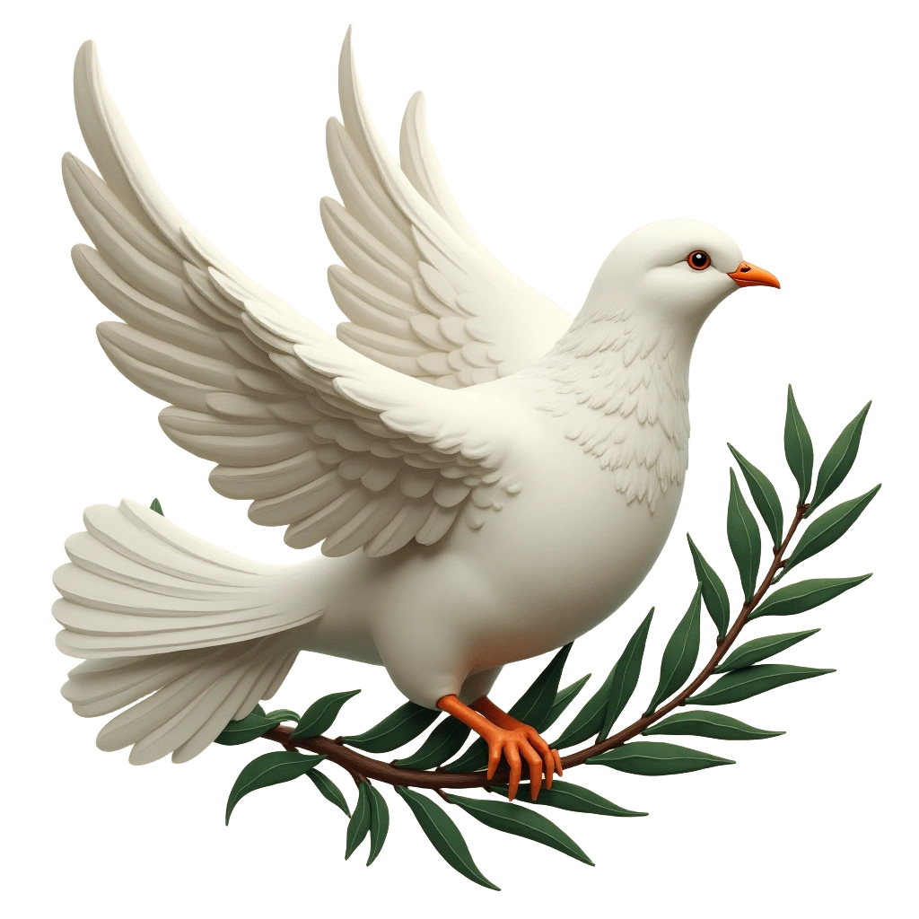 Peaceful Dove with Olive Branch