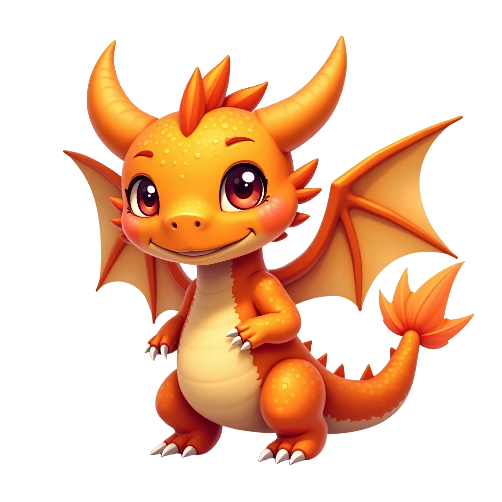 Cute Orange Dragon