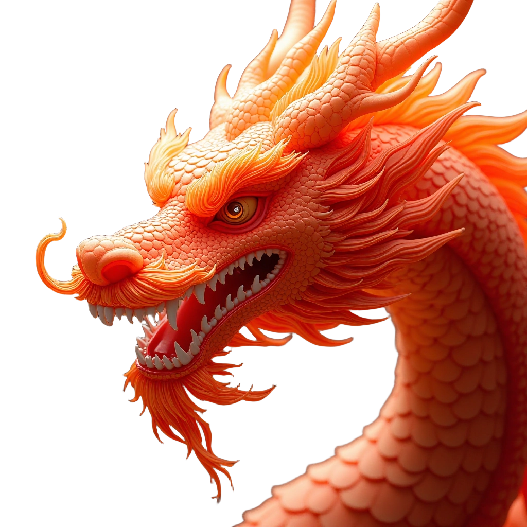 Flaming Dragon Sculpture