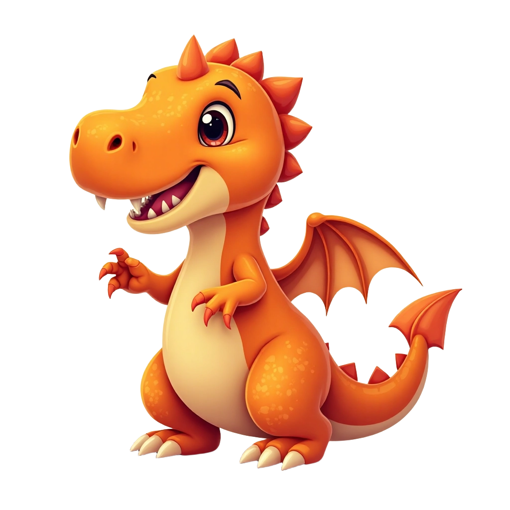 Adorable Orange Dragon