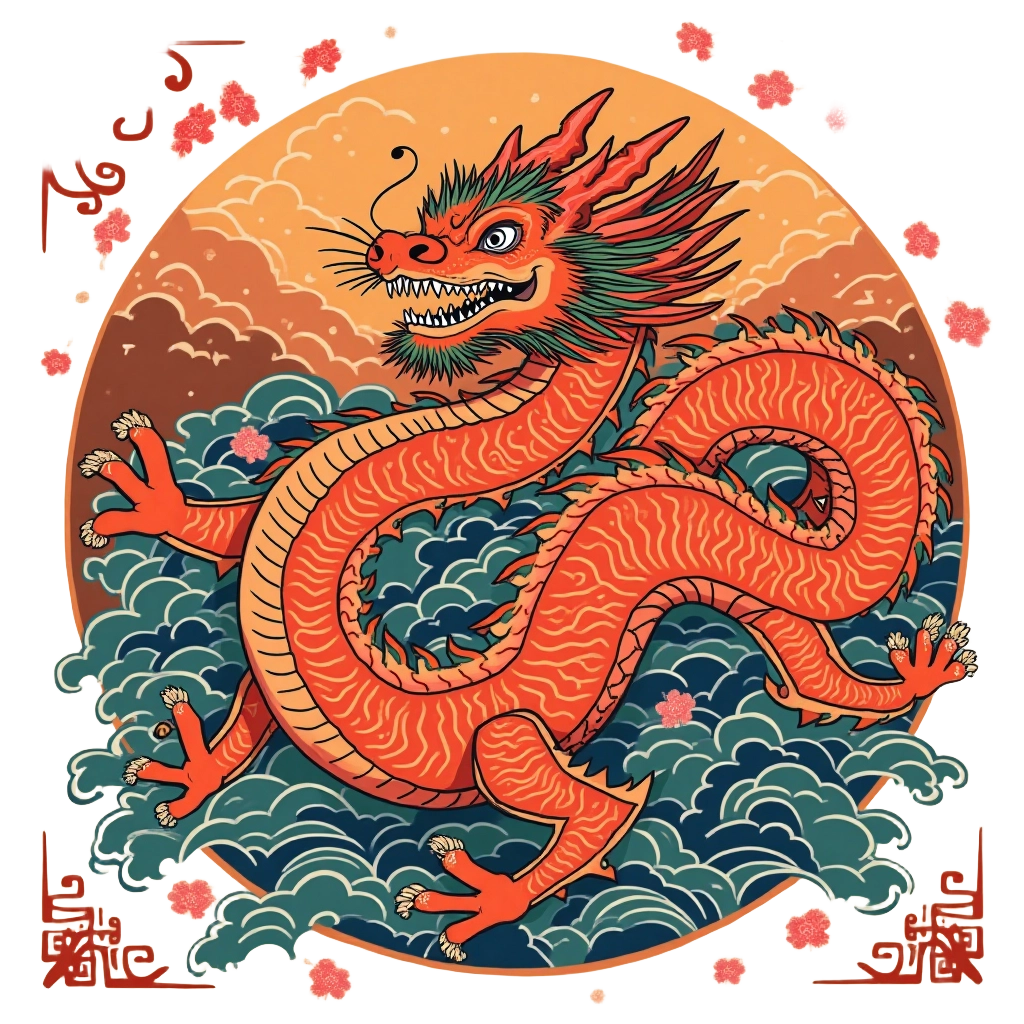 Traditional Chinese Dragon Illustration