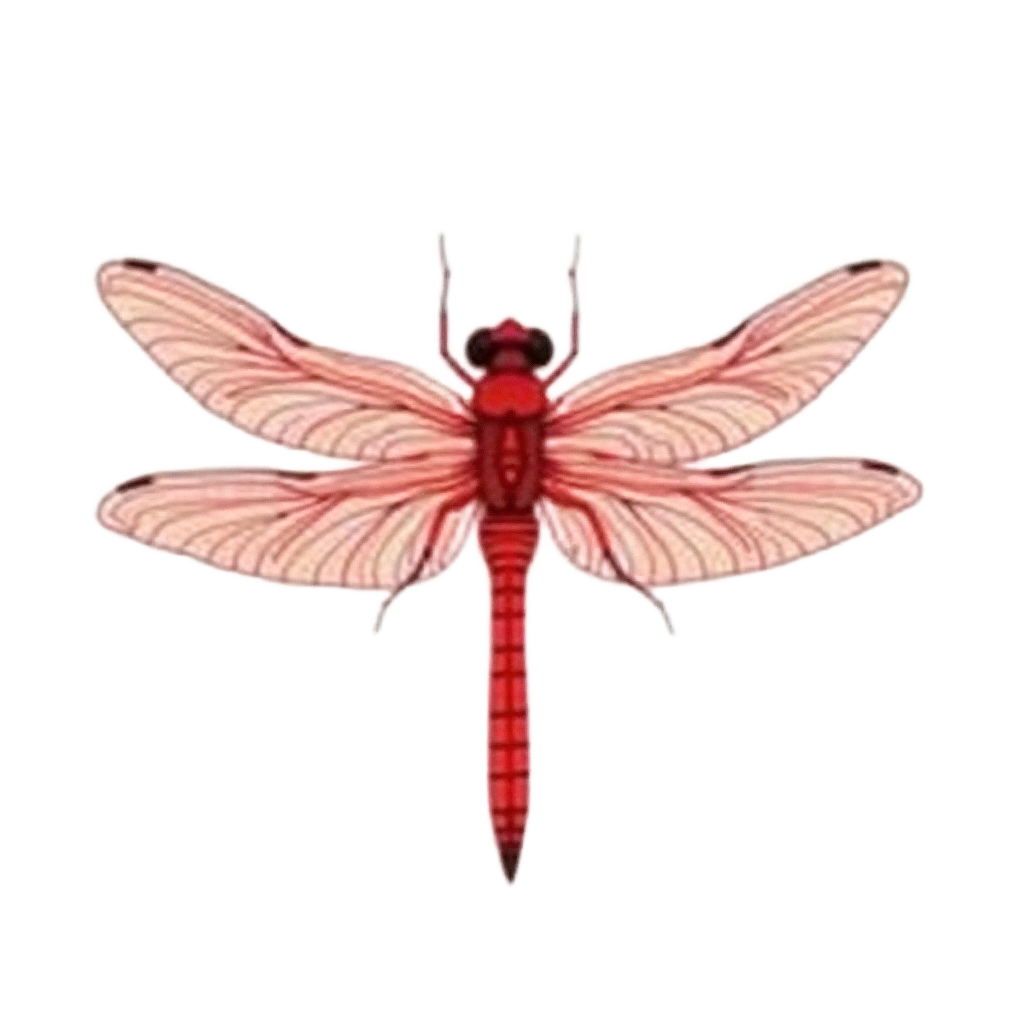 Red Dragonfly Illustration