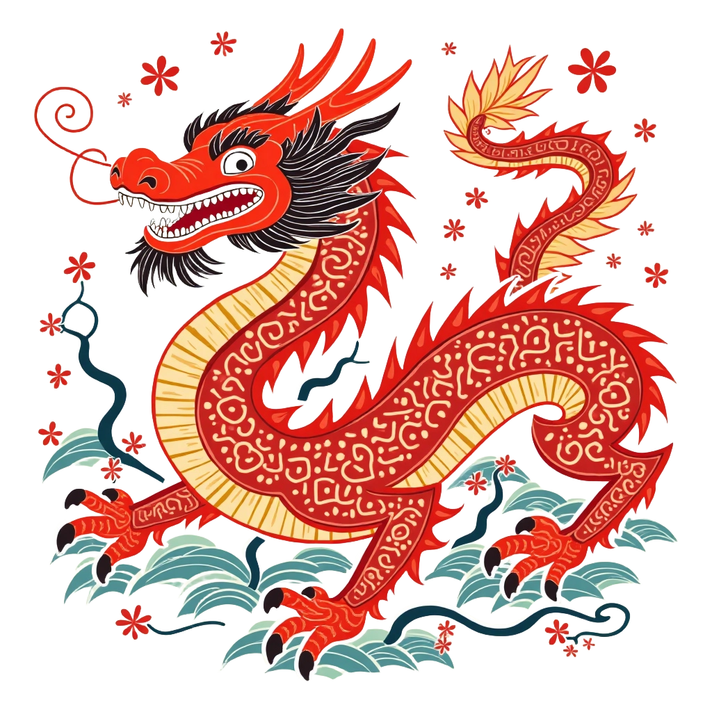 Traditional Chinese Dragon Illustration