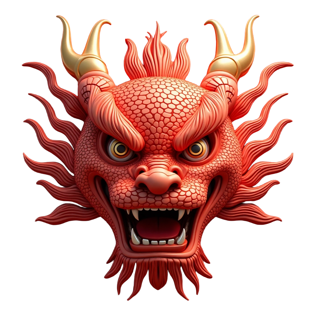 Fiery Dragon Head