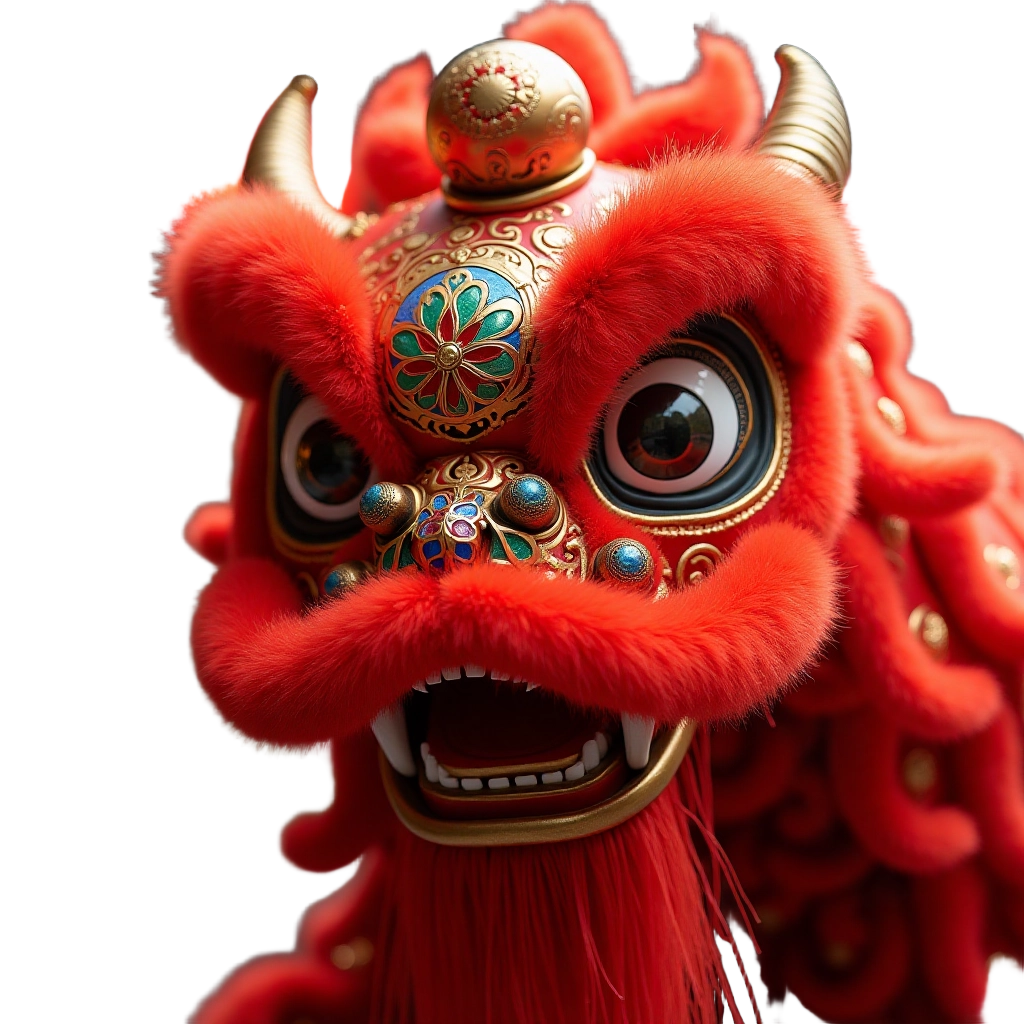 Traditional Chinese Lion Dance Mask