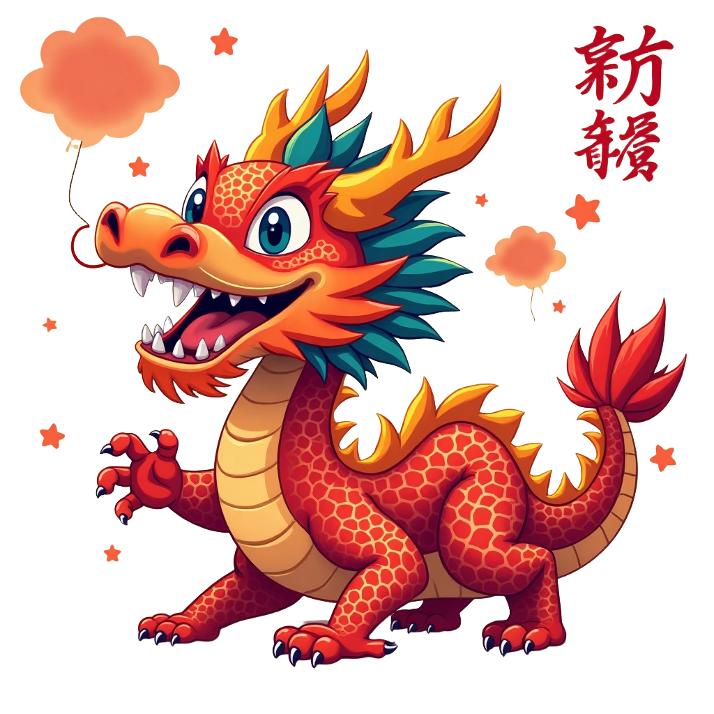 Cute Dragon with Lantern