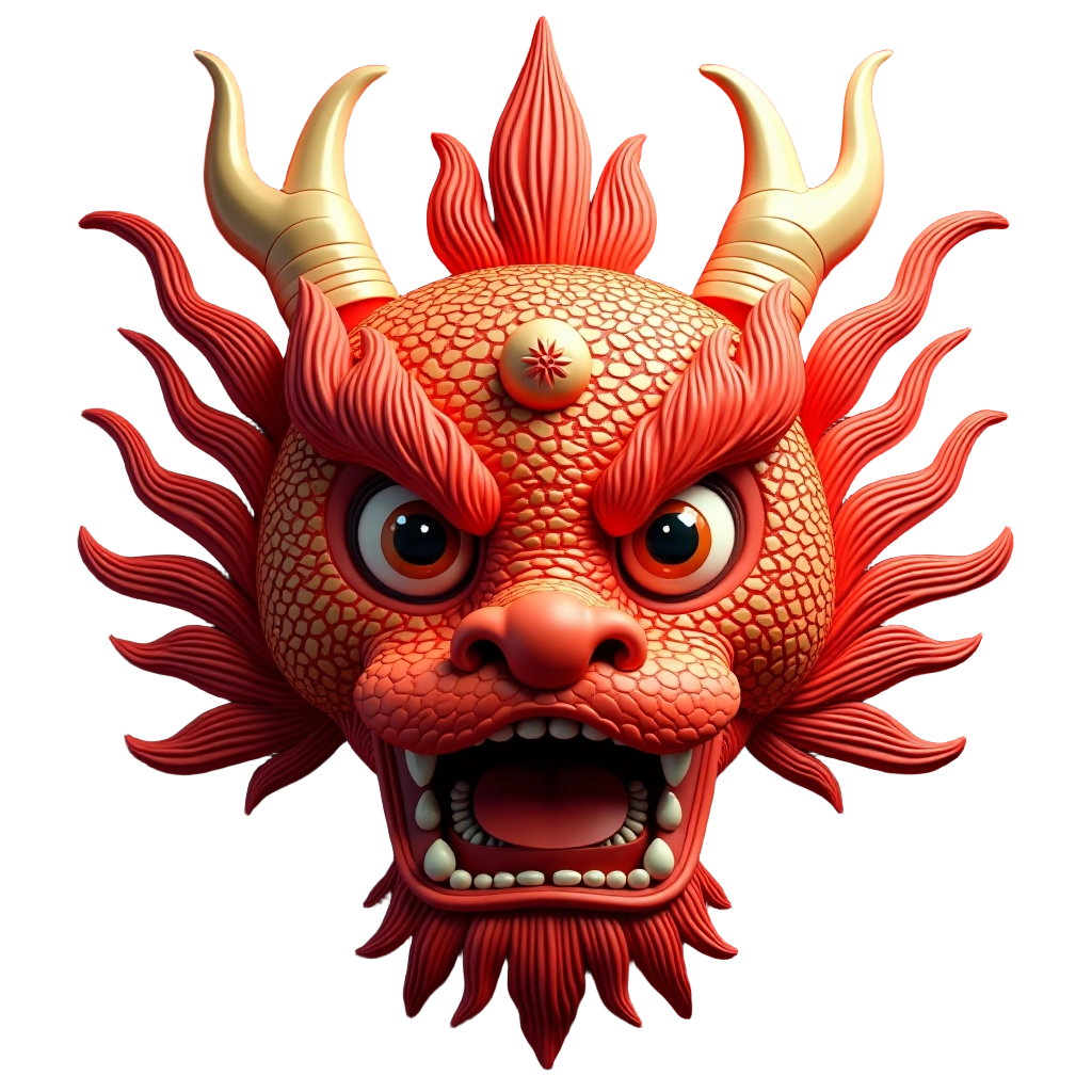 Fiery Dragon Head