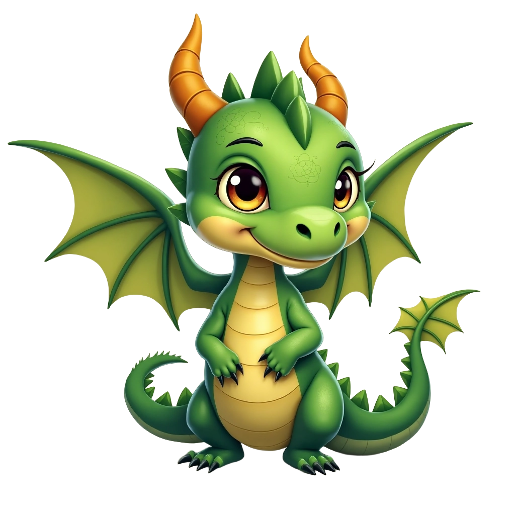 Adorable Green Dragon