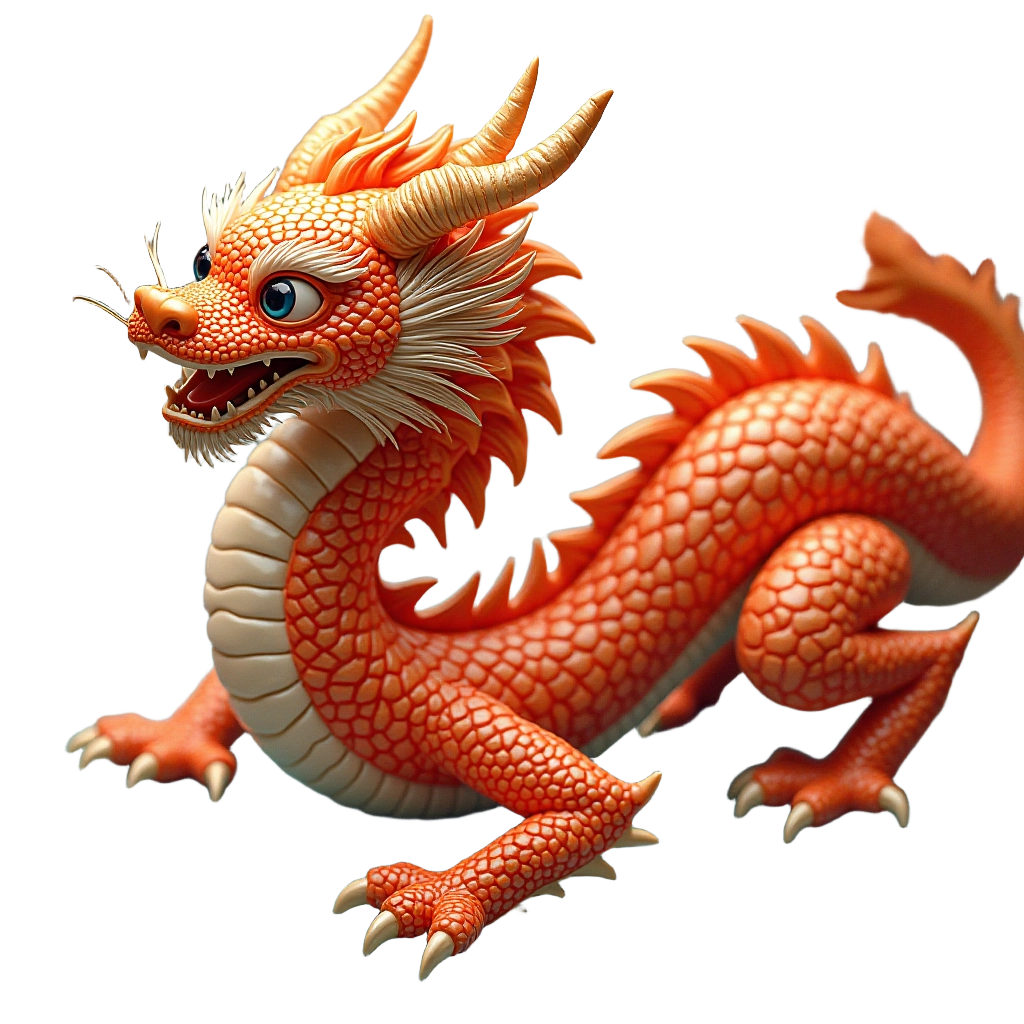 The Majestic Orange Dragon