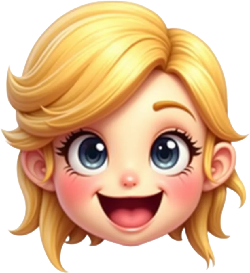 Joyful Blonde Character