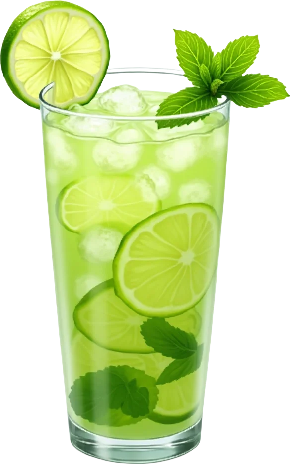 Fresh Lime and Mint Drink