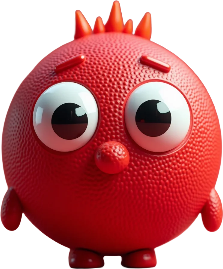 Red Cartoon Character