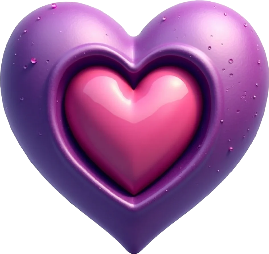 Purple and Pink Heart