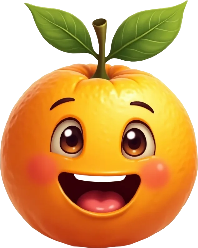 Happy Orange Emoji