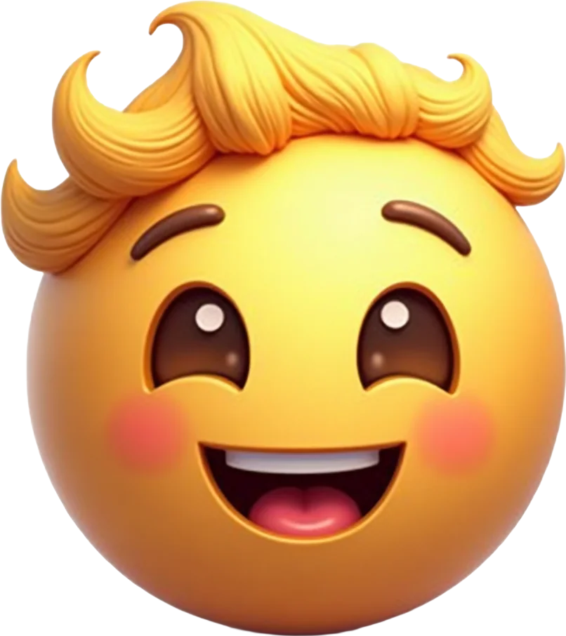 Happy Emoji with Blonde Hair