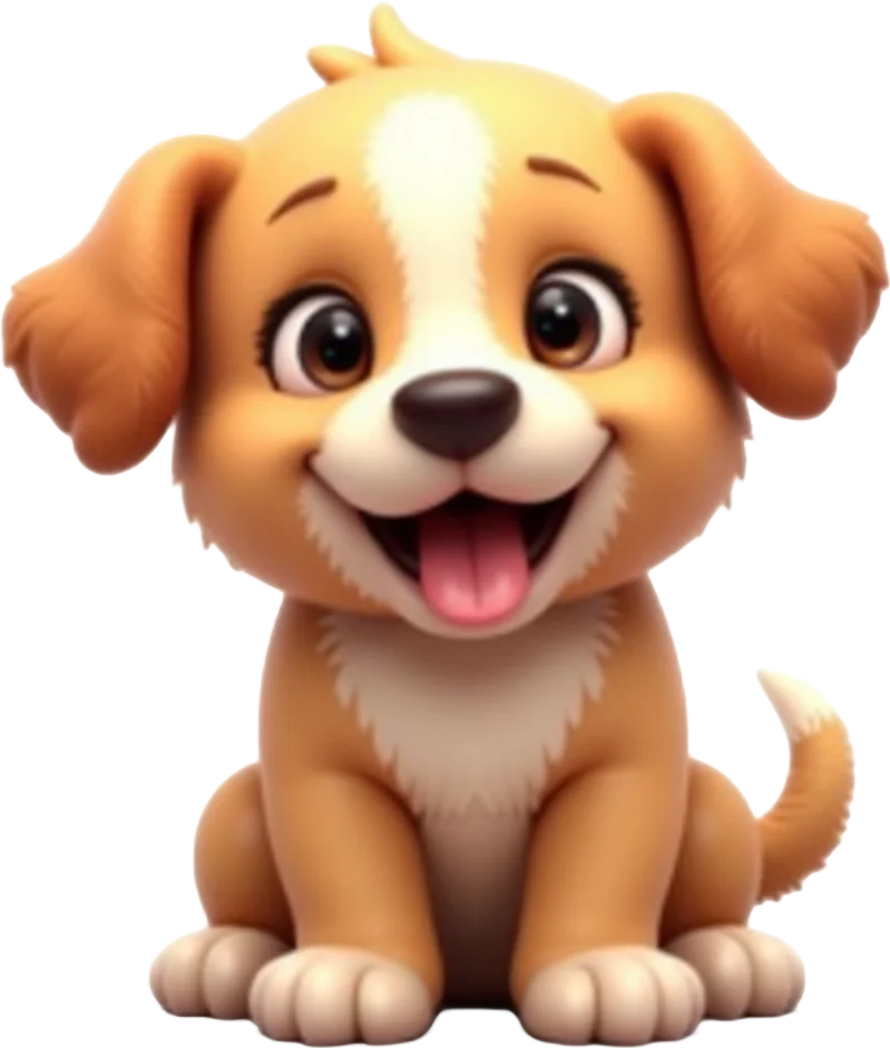 Happy Cartoon Puppy