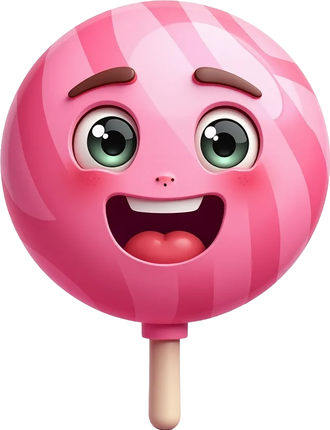 Pink Lollipop Character