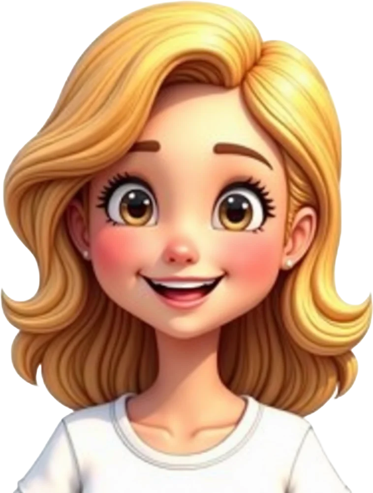 Joyful Cartoon Girl