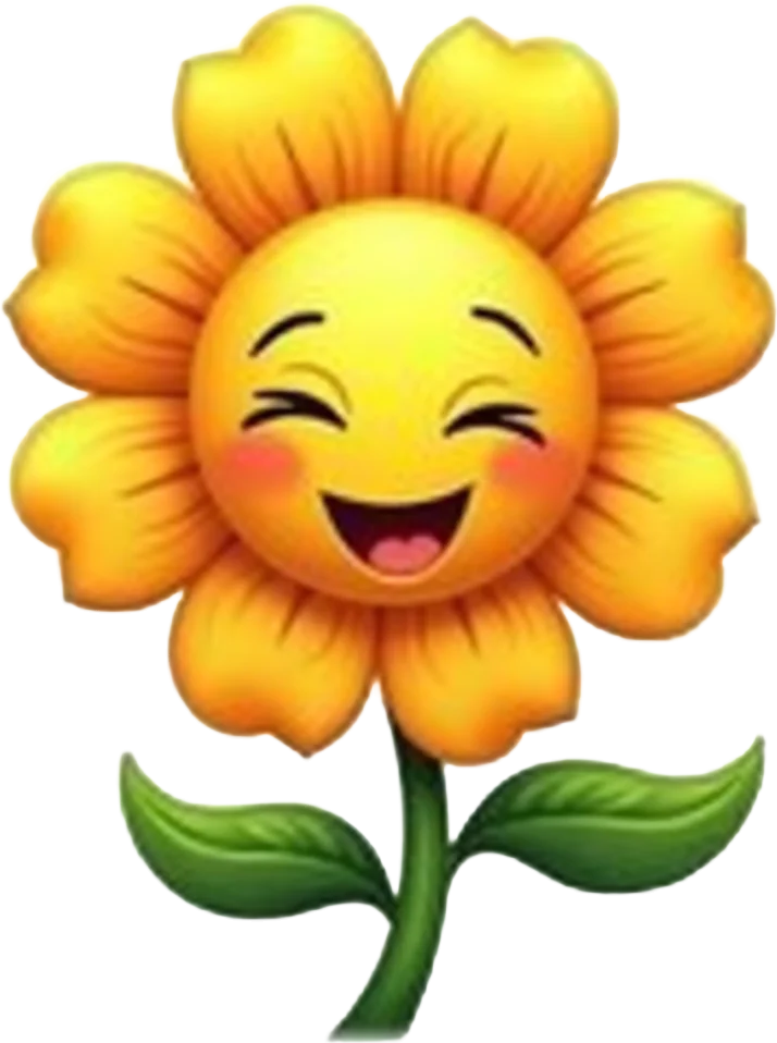 Happy Sunflower Emoji