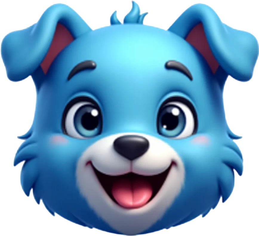 Blue Dog Mascot