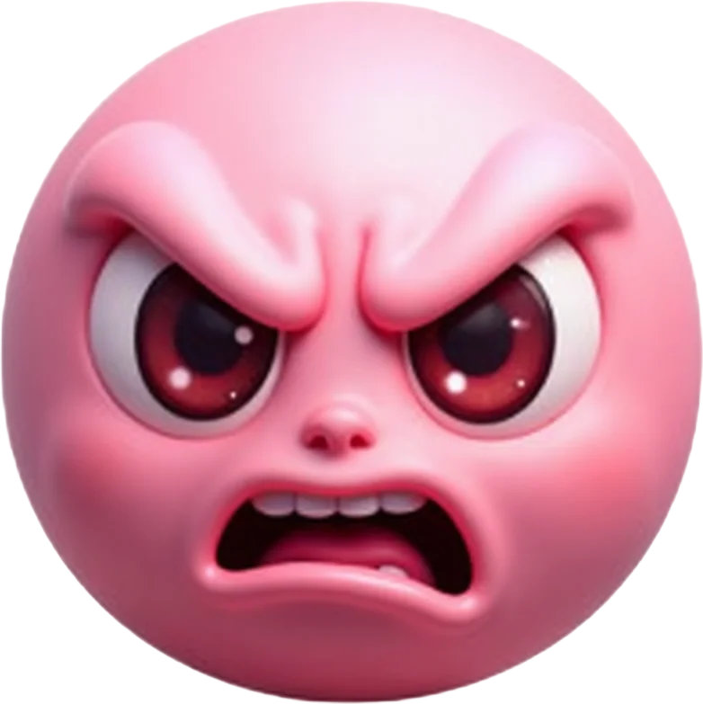 Angry Pink Character