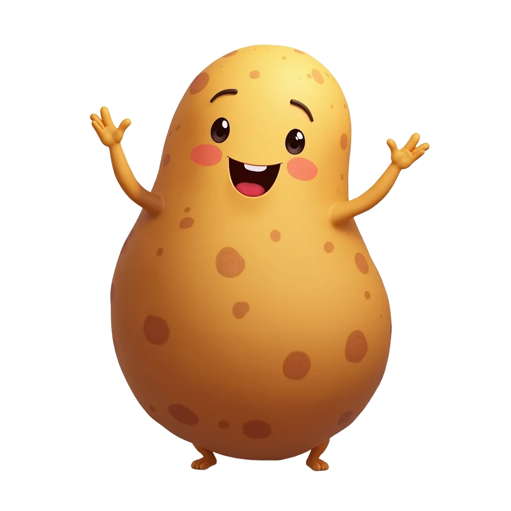 Happy Potato Character