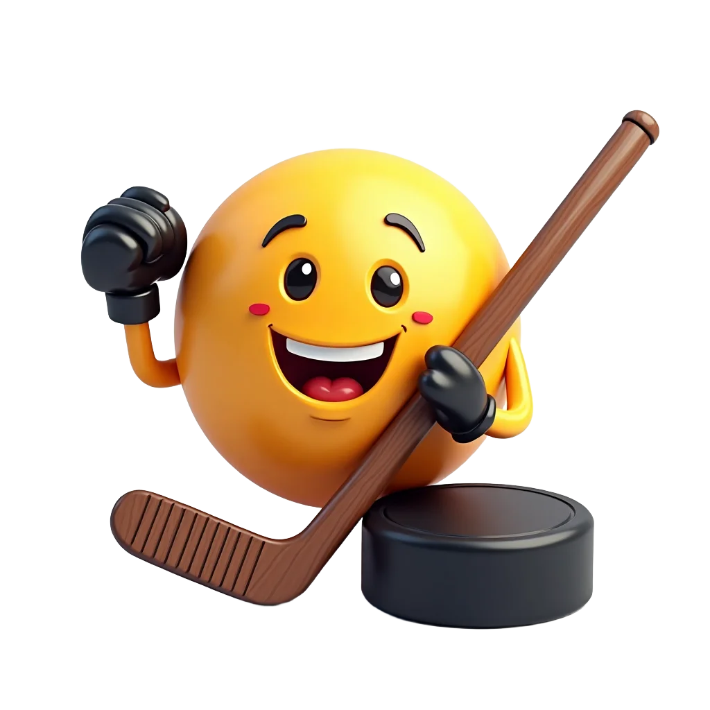 Happy Hockey Player Emoji