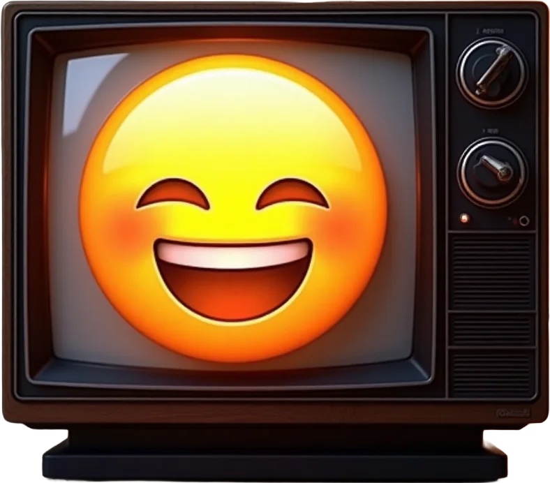 Laughing Emoji on Retro TV