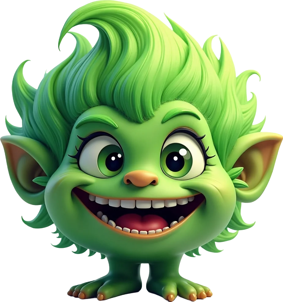 Green Elf with Spiky Hair