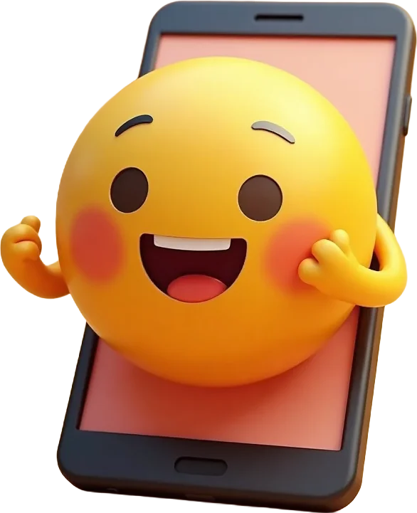 Happy Emoji on Smartphone