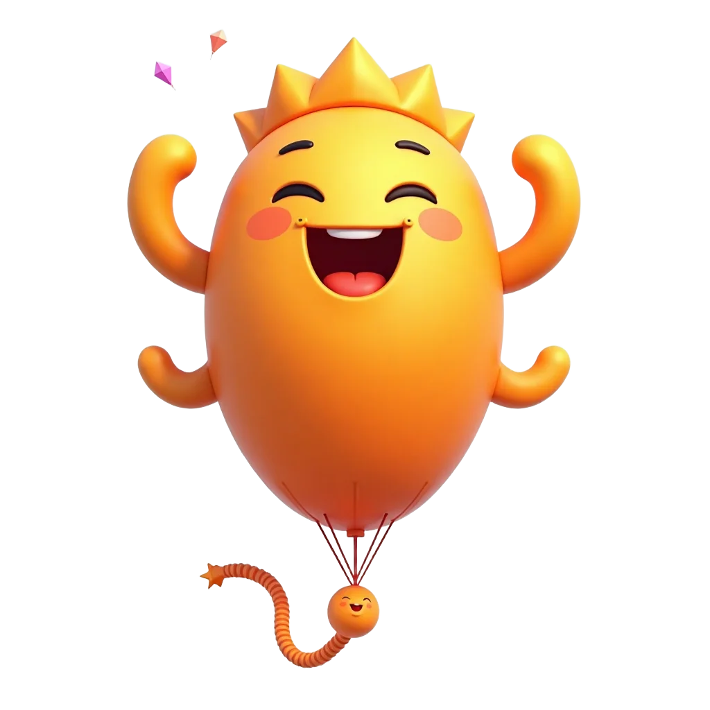 Joyful Balloon Character