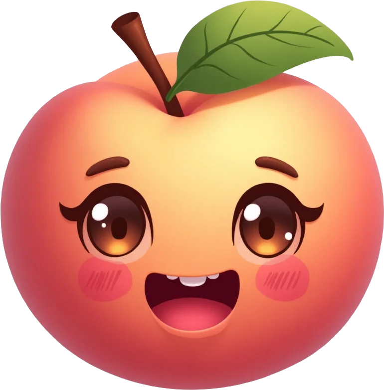 Happy Peach Emoji