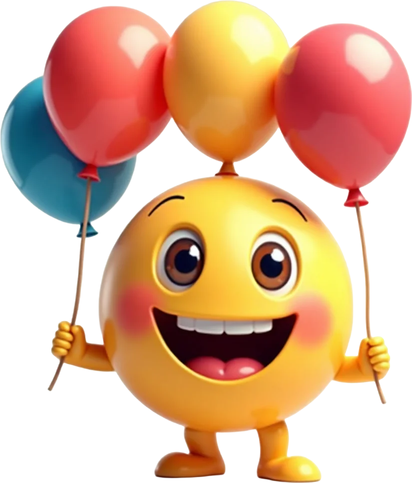 Joyful Balloon Character