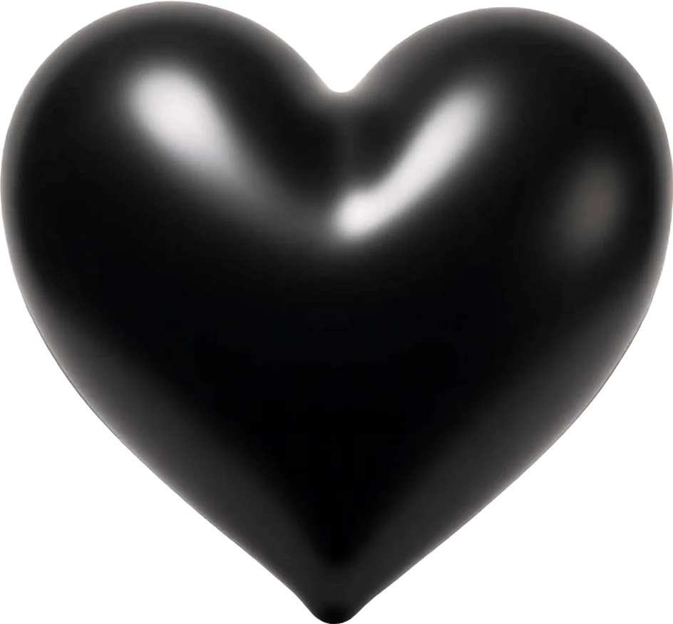 Shiny Black Heart