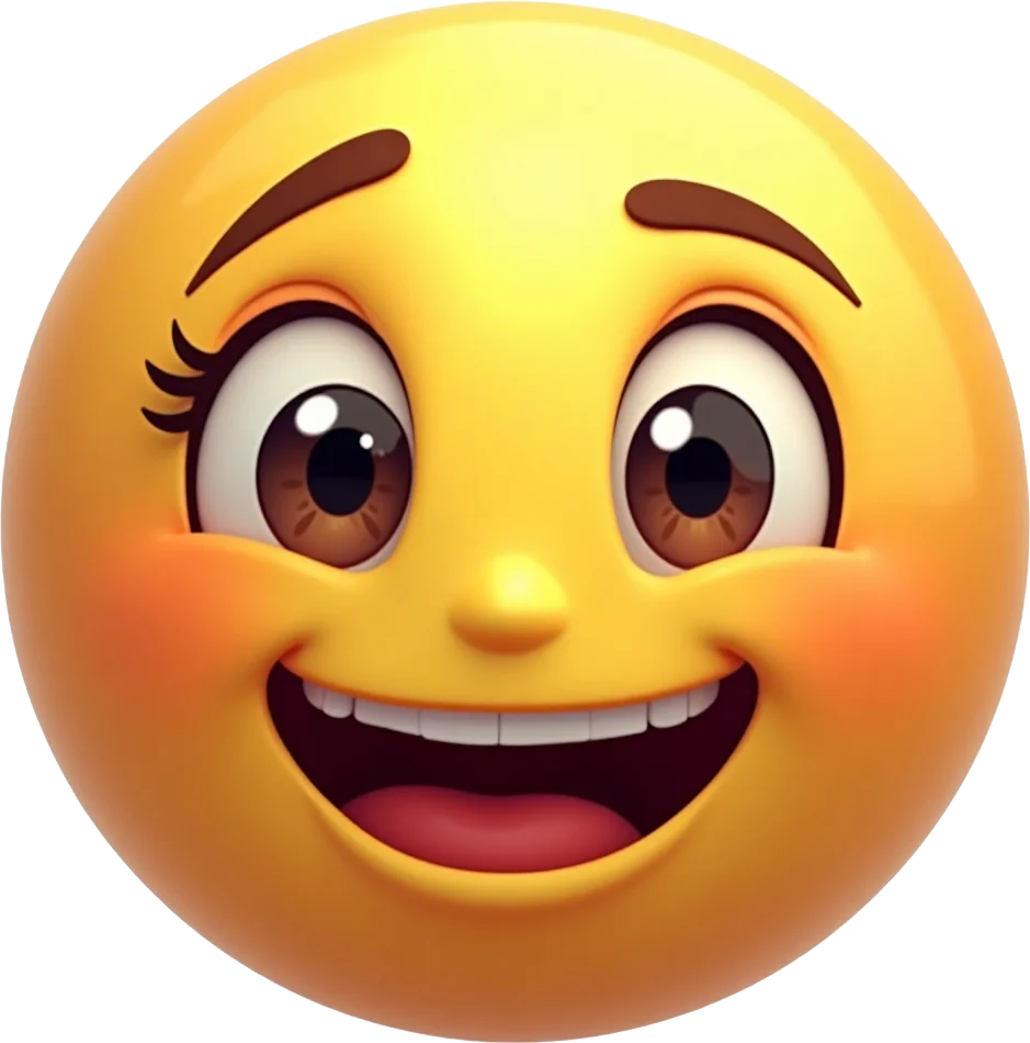 Smiling Emoji with Heart-Shaped Eyes