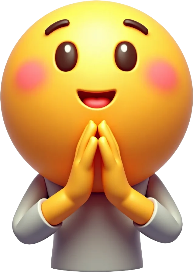 Happy Praying Emoji