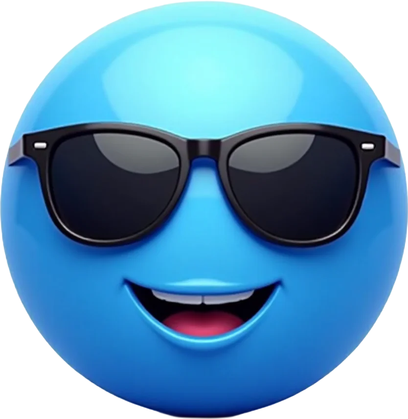 Cool Blue Emoji