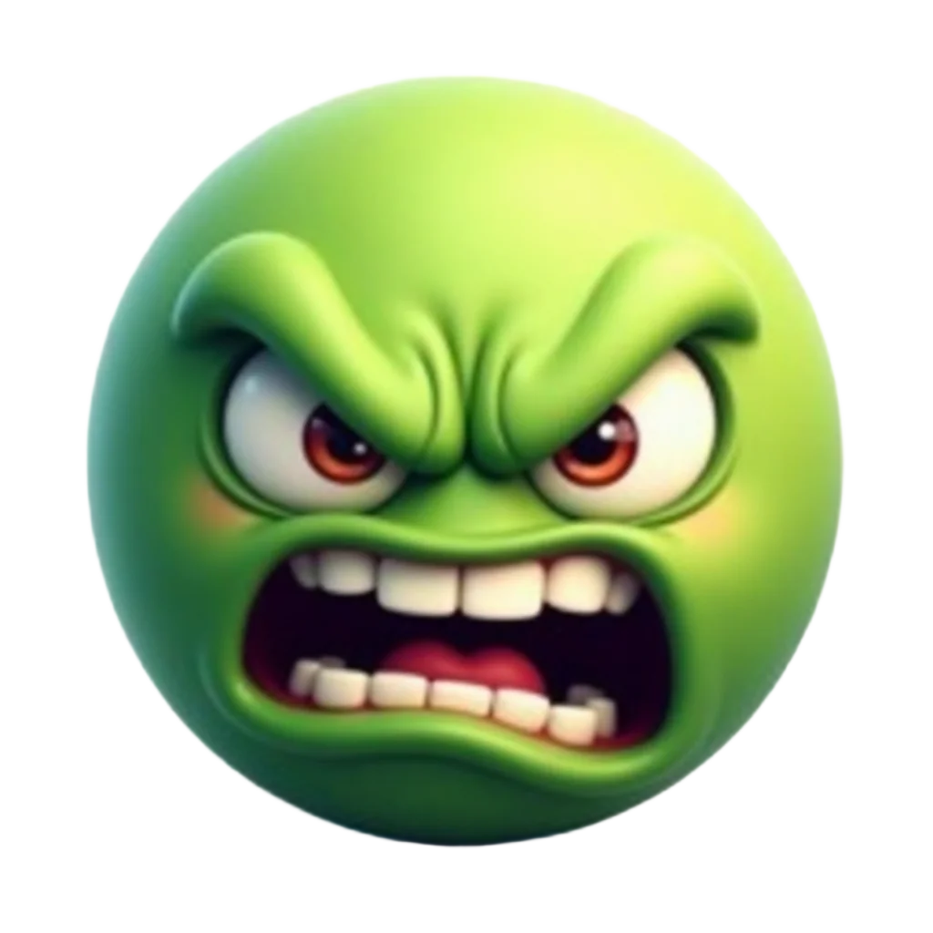 Angry Green Emoji