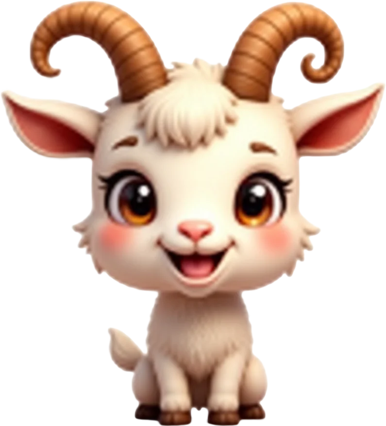 Cute Cartoon Goat