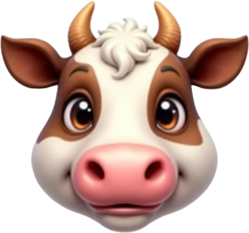 Cartoon Cow Face