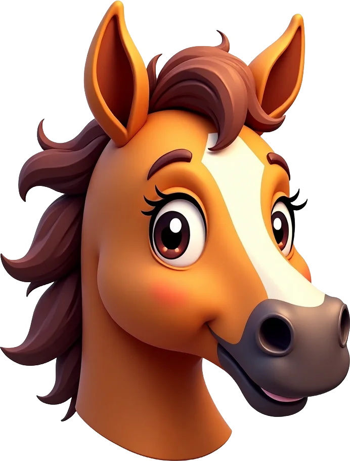 Friendly Horse Emoji