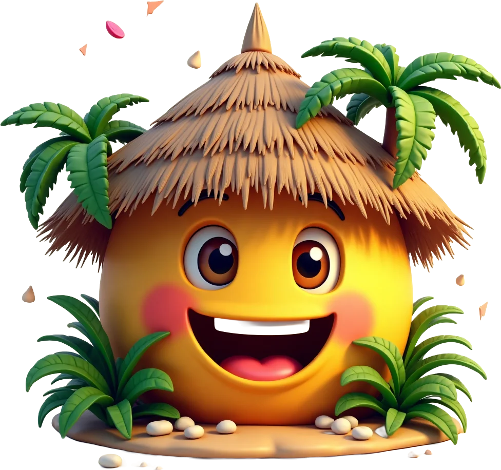 Tropical Hut Emoji