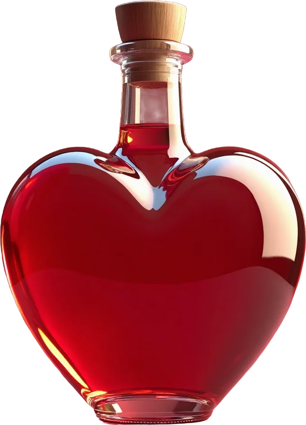 Heart-Shaped Potion Bottle