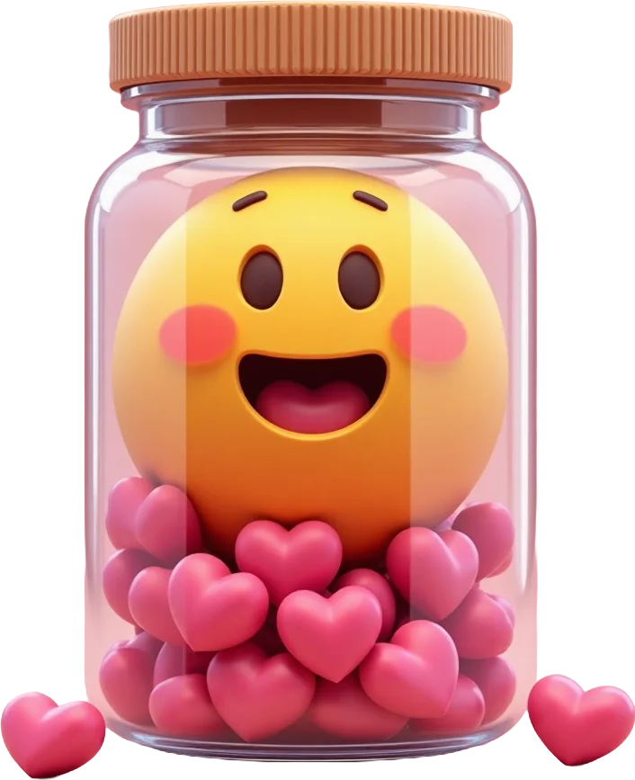 Happy Hearts in a Jar