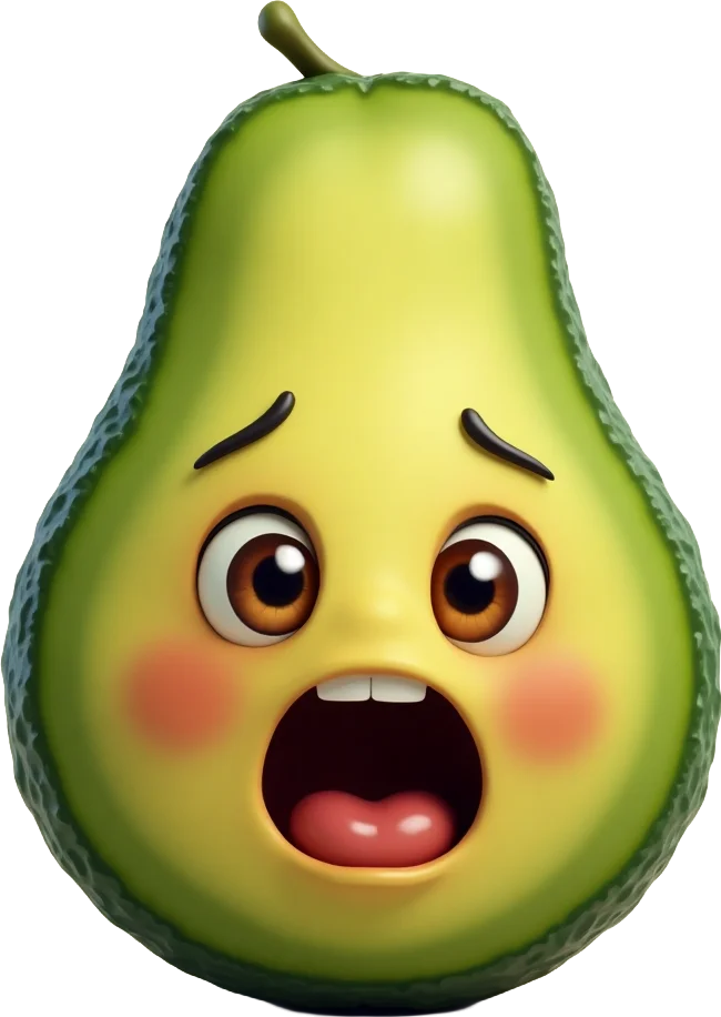 Surprised Avocado Emoji